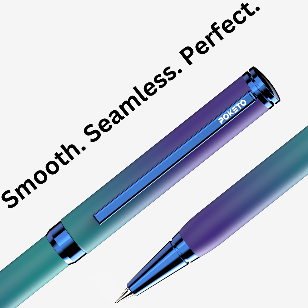 Poketo Ombre Dual Shade Metallic Ball Pen Set (Set of 3)