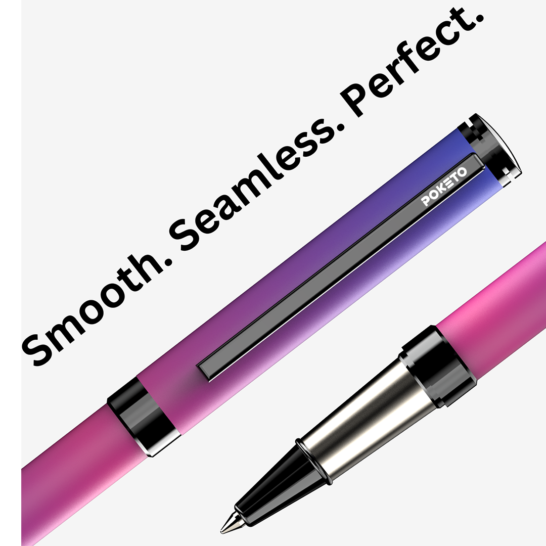 Poketo Ombre Dual Shade Metallic Roller Pen Set (3 Pens)