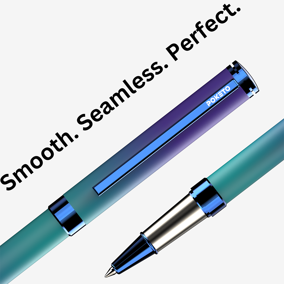 Poketo Ombre Dual Shade Metallic Roller Pen Set (3 Pens)