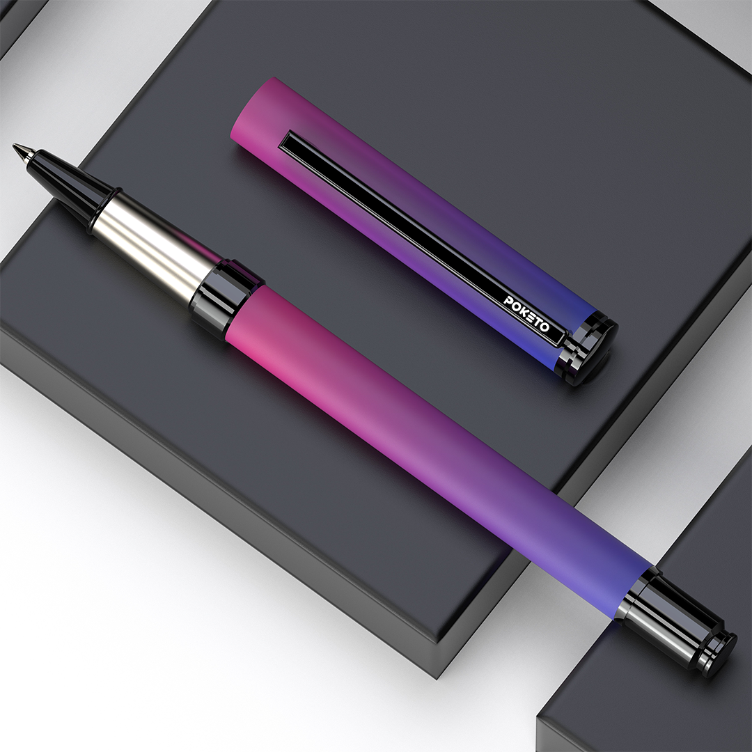 Poketo Ombre Dual Shade Metallic Roller Pen Set (3 Pens)