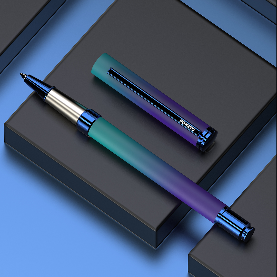 Poketo Ombre Dual Shade Metallic Roller Pen Set (3 Pens)