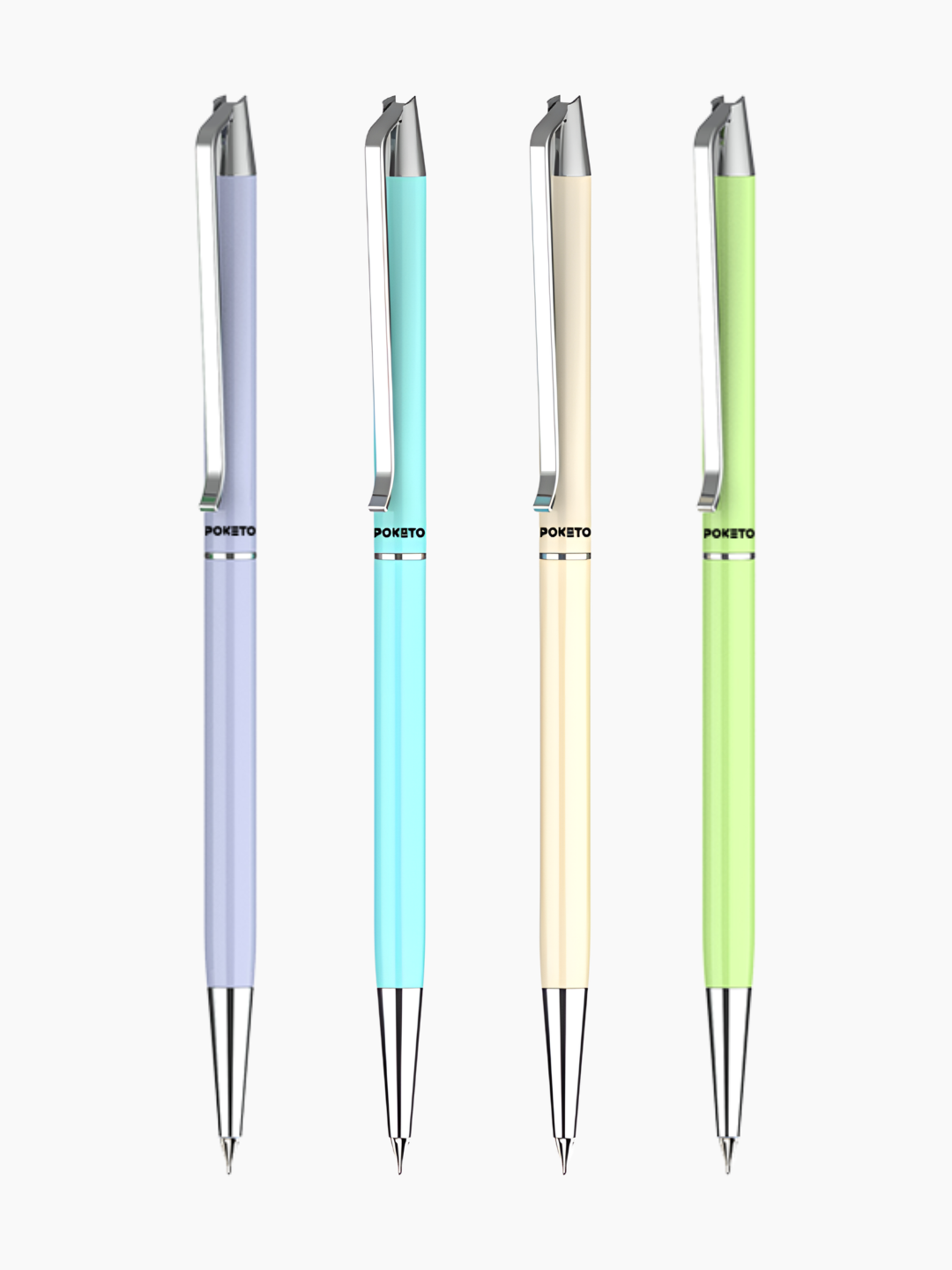 Boom Sleek Metallic Ball Pen (Set of 4)