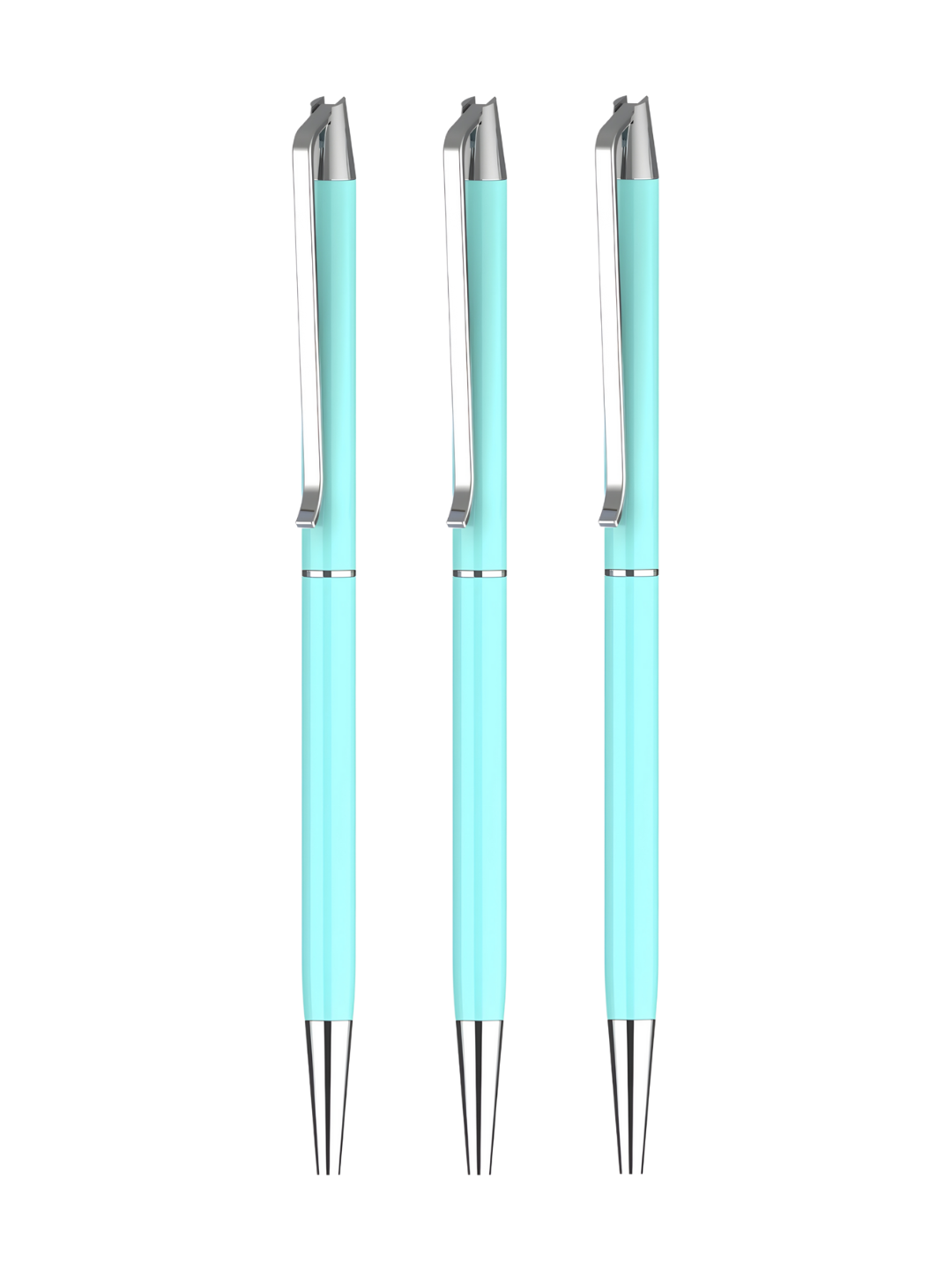 Boom Sleek Metallic Ball Pen - Cyan