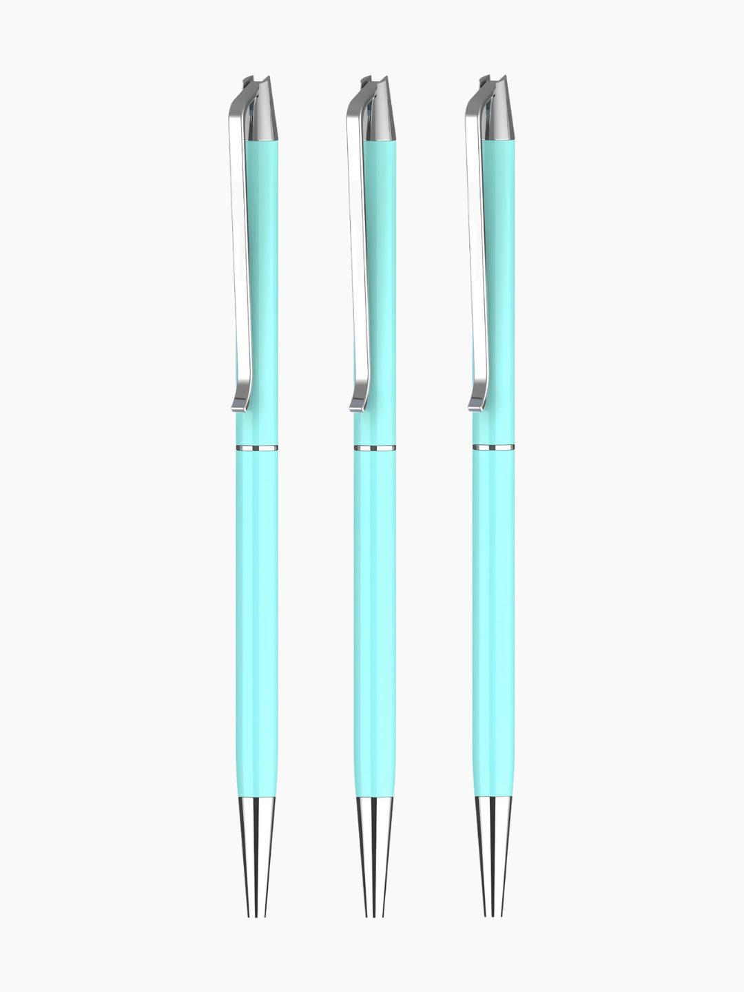 Boom Sleek Metallic Ball Pen - Cyan