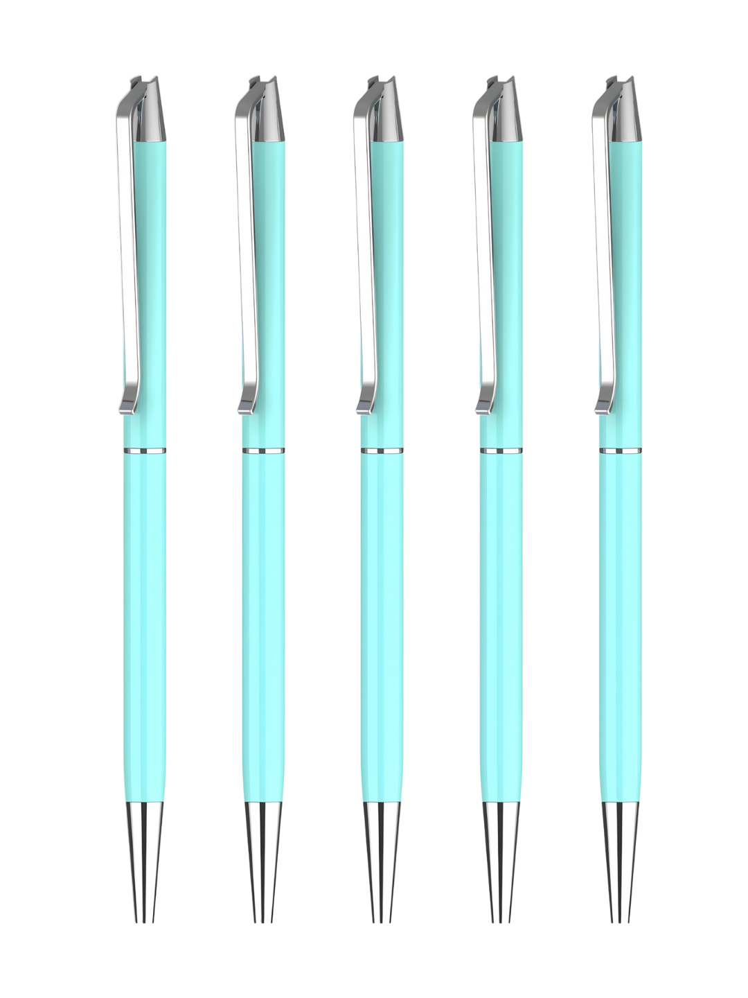 Boom Sleek Metallic Ball Pen - Cyan