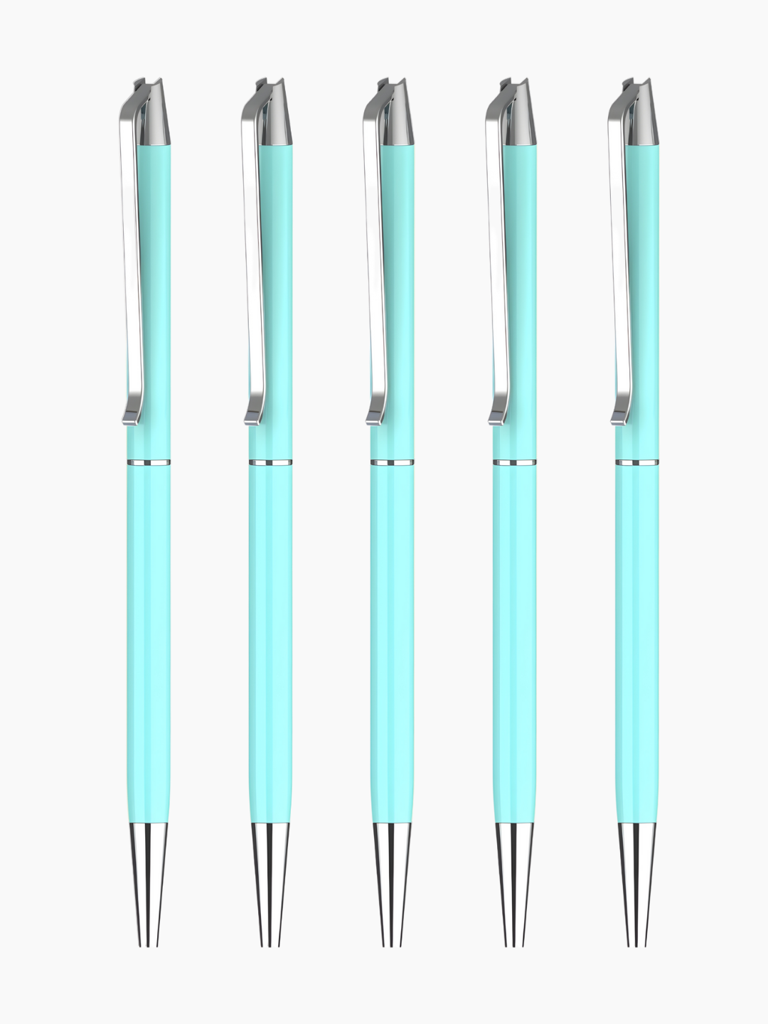 Boom Sleek Metallic Ball Pen - Cyan