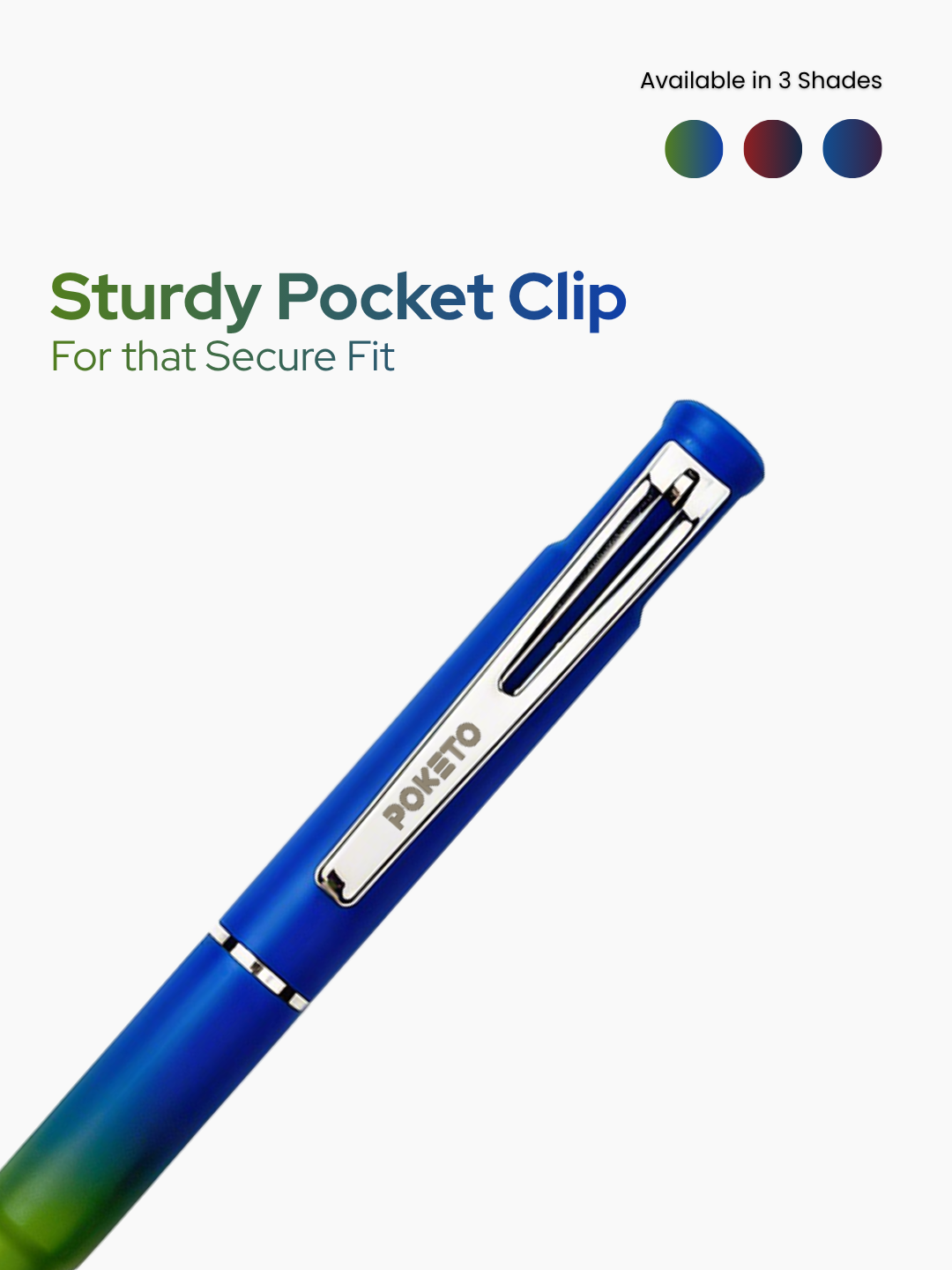 Poketo Nano Solid & Ombre Ball Pen - World's Smallest Pocket Size Ball Pen (Pack of 5)