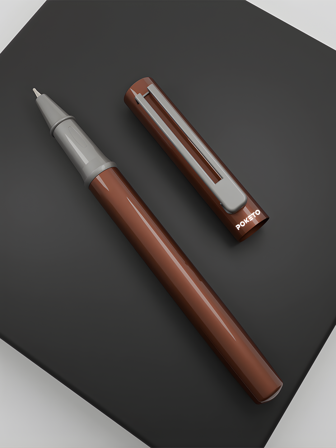 Maxx Magnetic Metallic Roller Pen – Brown Chrome