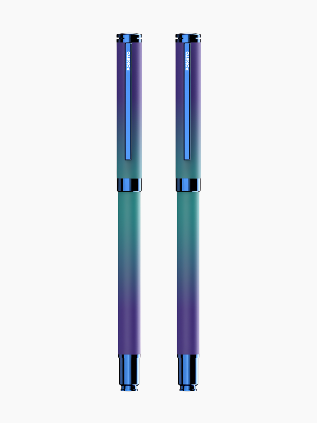 Poketo Ombre Dual Shade Metallic Roller Pen - Midnight Aqua
