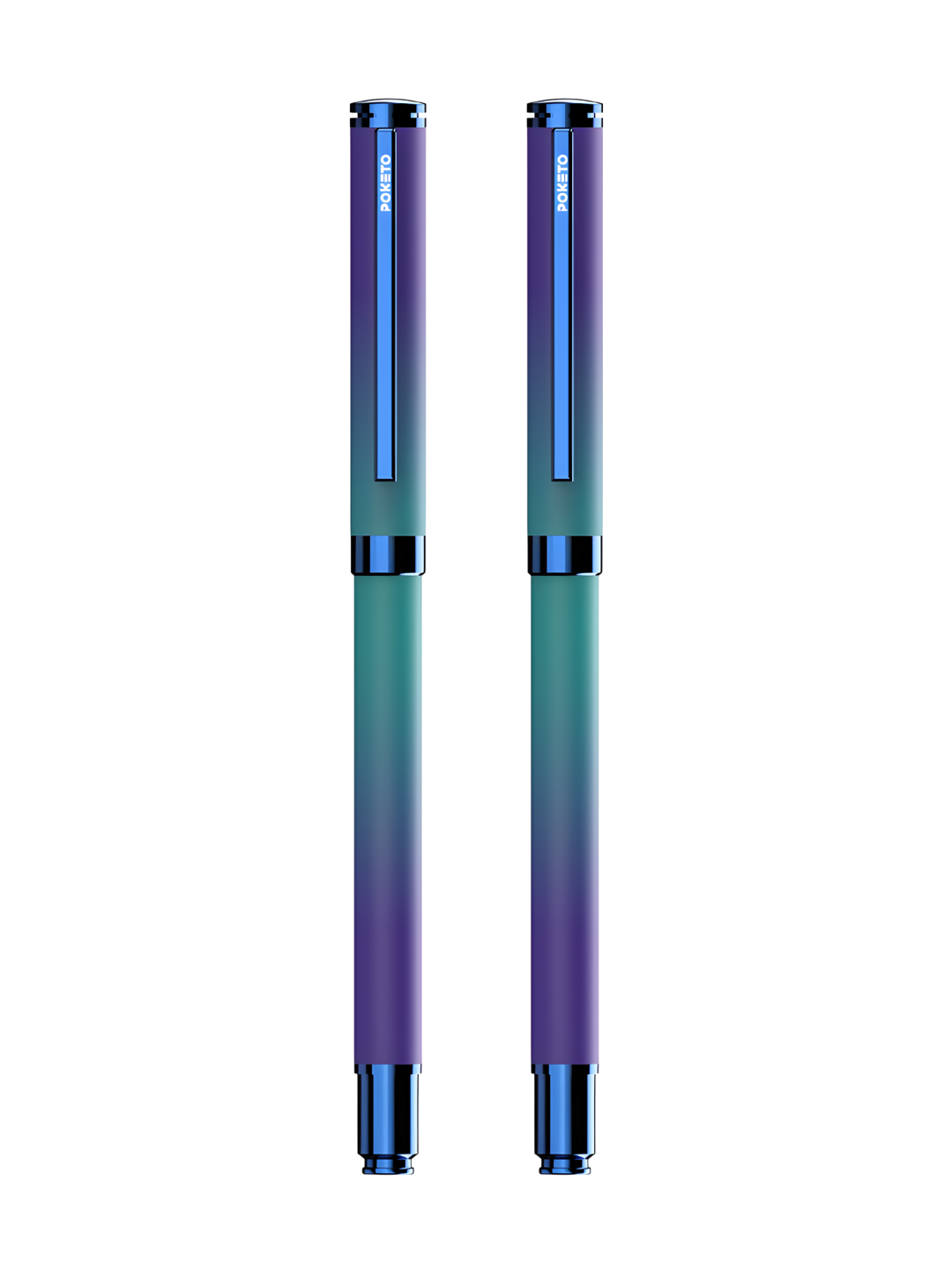 Poketo Ombre Dual Shade Metallic Roller Pen - Midnight Aqua