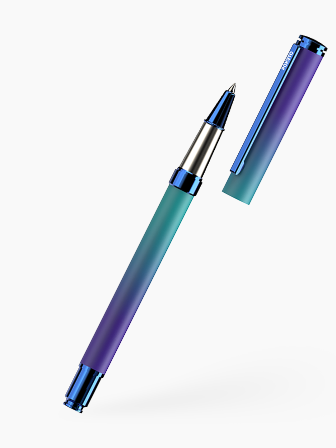 Poketo Ombre Dual Shade Metallic Roller Pen - Midnight Aqua