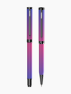 Poketo Ombre Dual Shade Metallic Metallic Roller & Ball Pen Set - Purple Authority