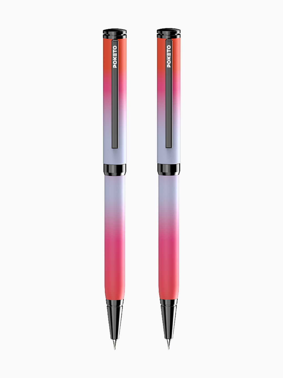 Poketo Ombre Dual Shade Metallic Ball Pen - Rose Flame