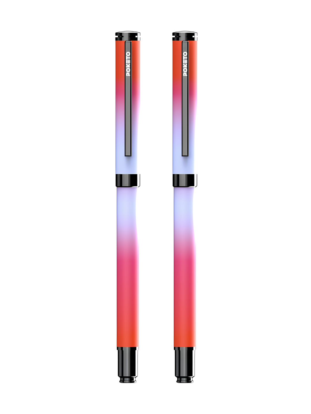Poketo Ombre Dual Shade Metallic Roller Pen - Rose Flame