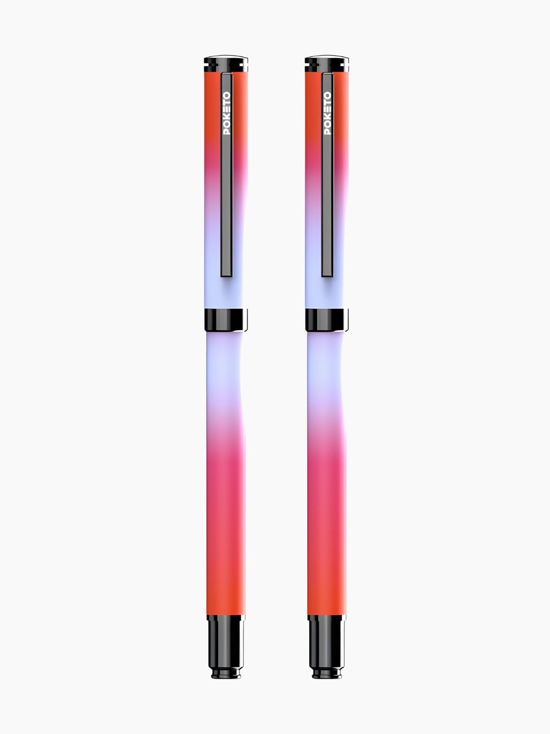 Poketo Ombre Dual Shade Metallic Roller Pen - Rose Flame