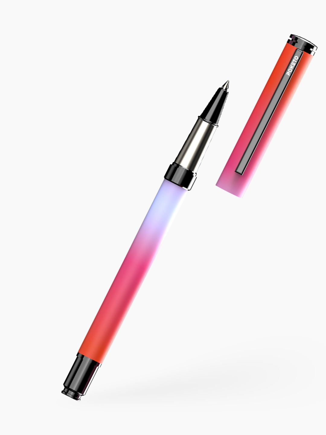 Poketo Ombre Dual Shade Metallic Roller & Ball Pen Set (6 Pens)