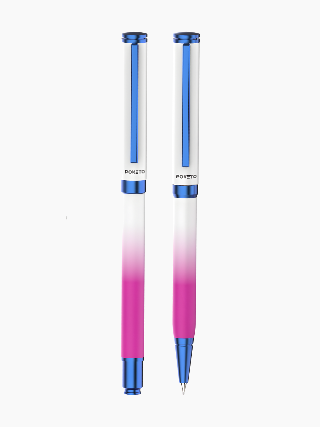 UVx Photon - India's 1st Color Changing Metallic Roller & Ball Pen Set - White & Blue
