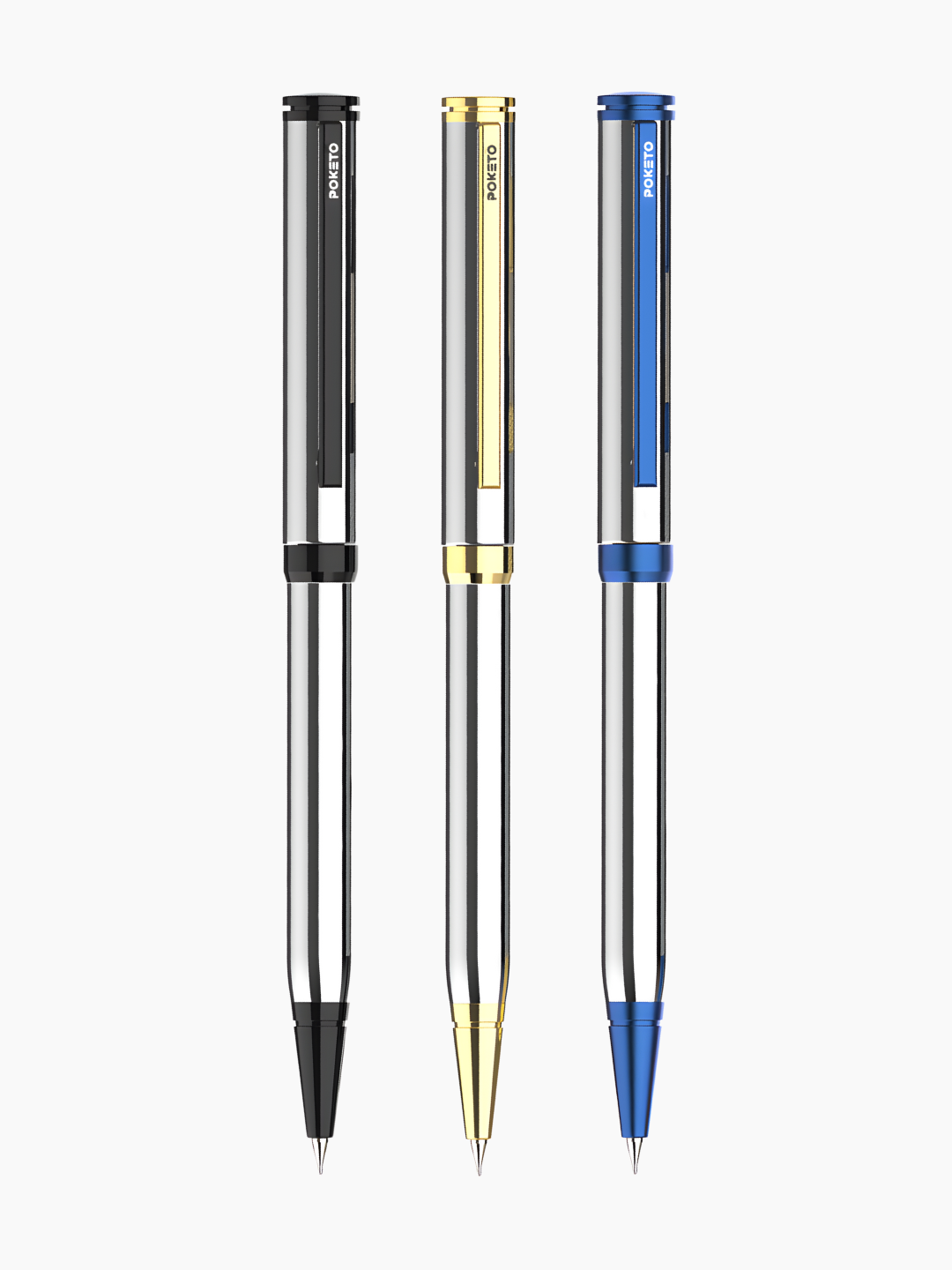 Sterling Viva Premium Metallic Plated Ball Pen (Set of 3)