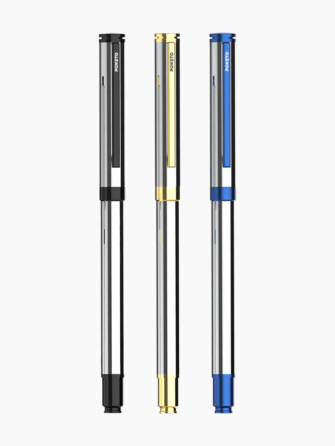 Sterling Viva Premium Metallic Plated Roller Pen (Set of 3)