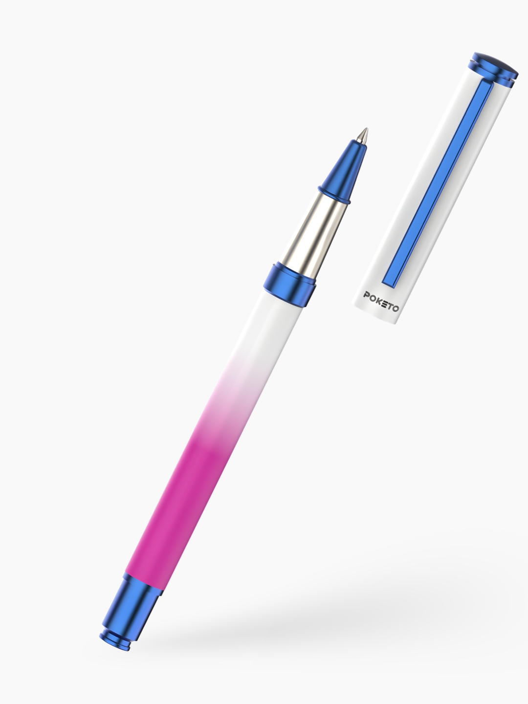 UVx Photon - India's 1st Color Changing Metallic Roller Pen - White & Blue