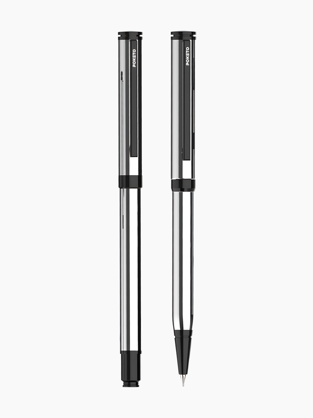 Sterling Viva Premium Metallic Plated Roller & Ball Pen Set – Jet Black