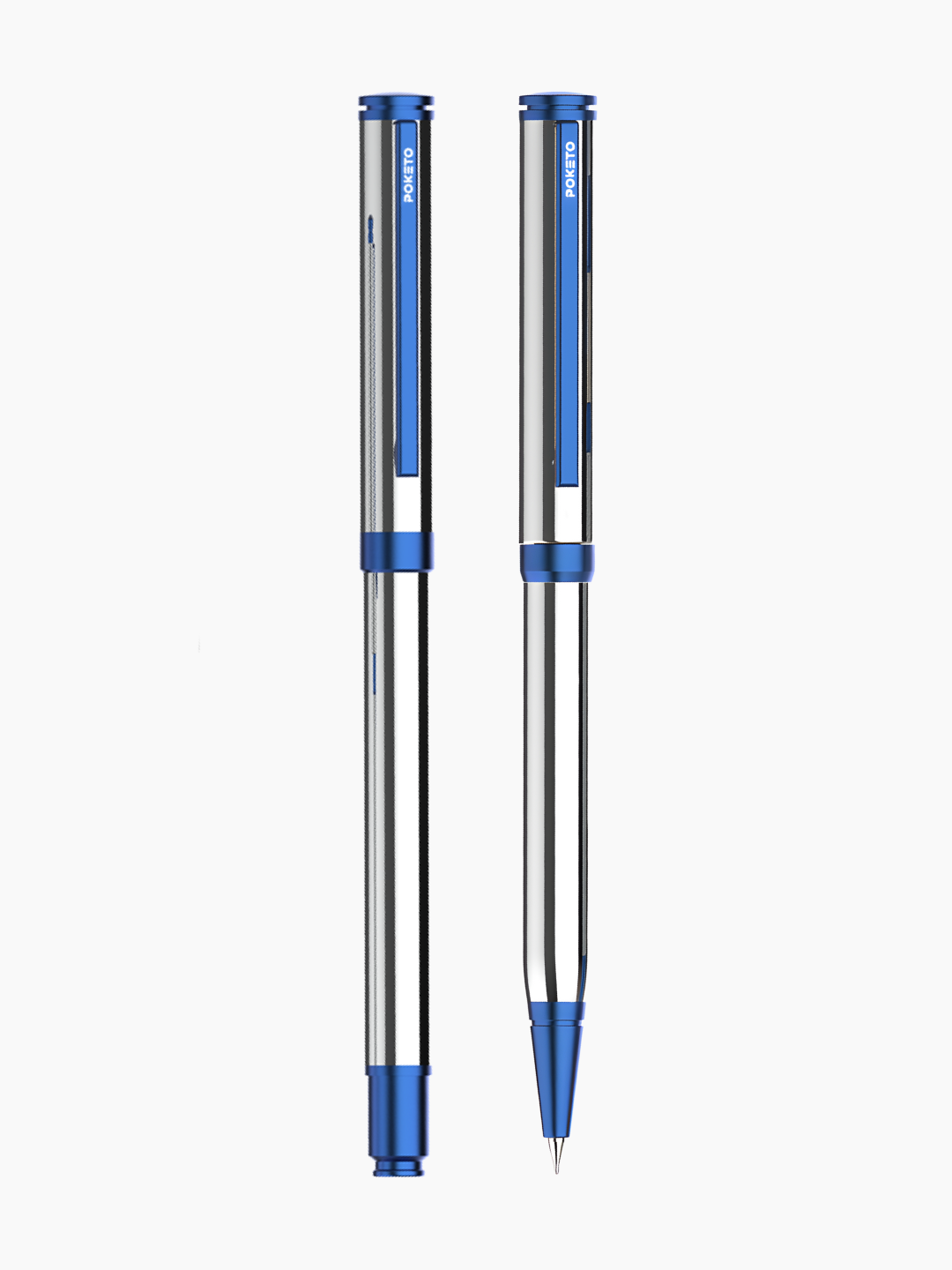 Sterling Viva Premium Metallic Plated Roller & Ball Pen Set – Electric Blue