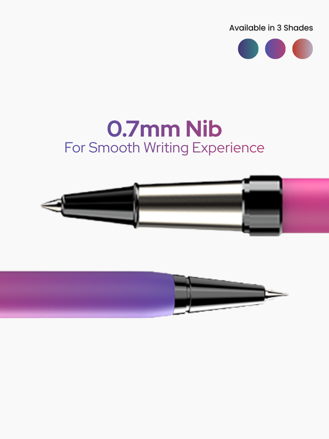 Poketo Ombre Dual Shade Metallic Roller & Ball Pen (Set of 6)