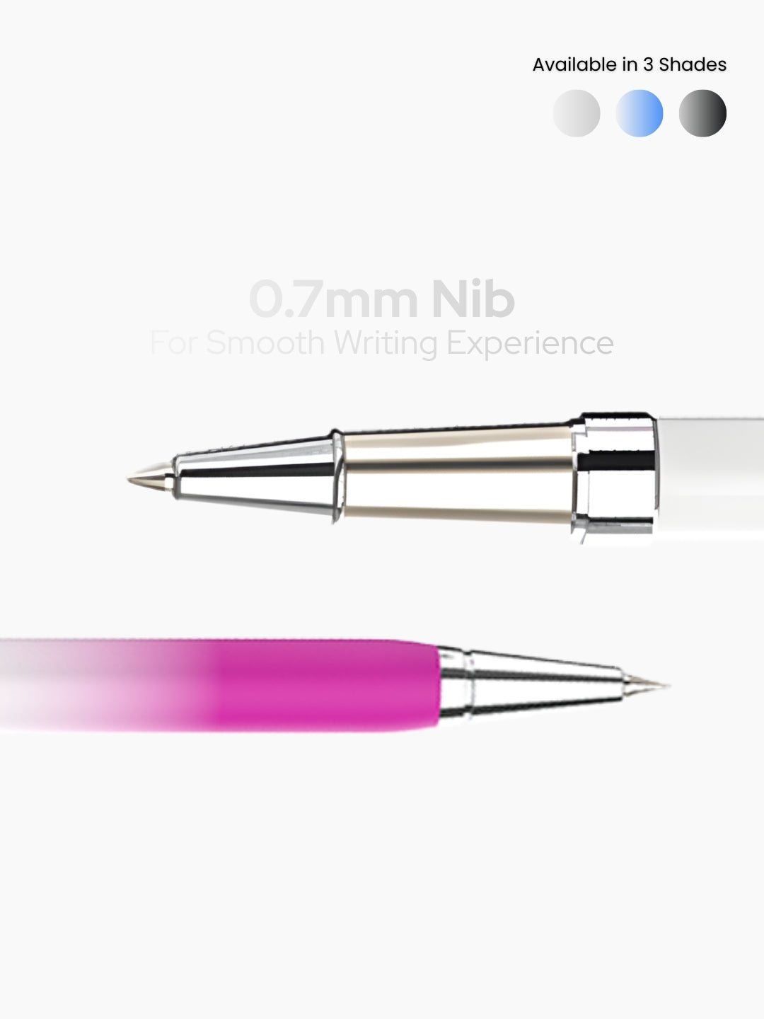 UVx Photon - India's 1st Color Changing Metallic Roller & Ball Pen Set - White & Blue