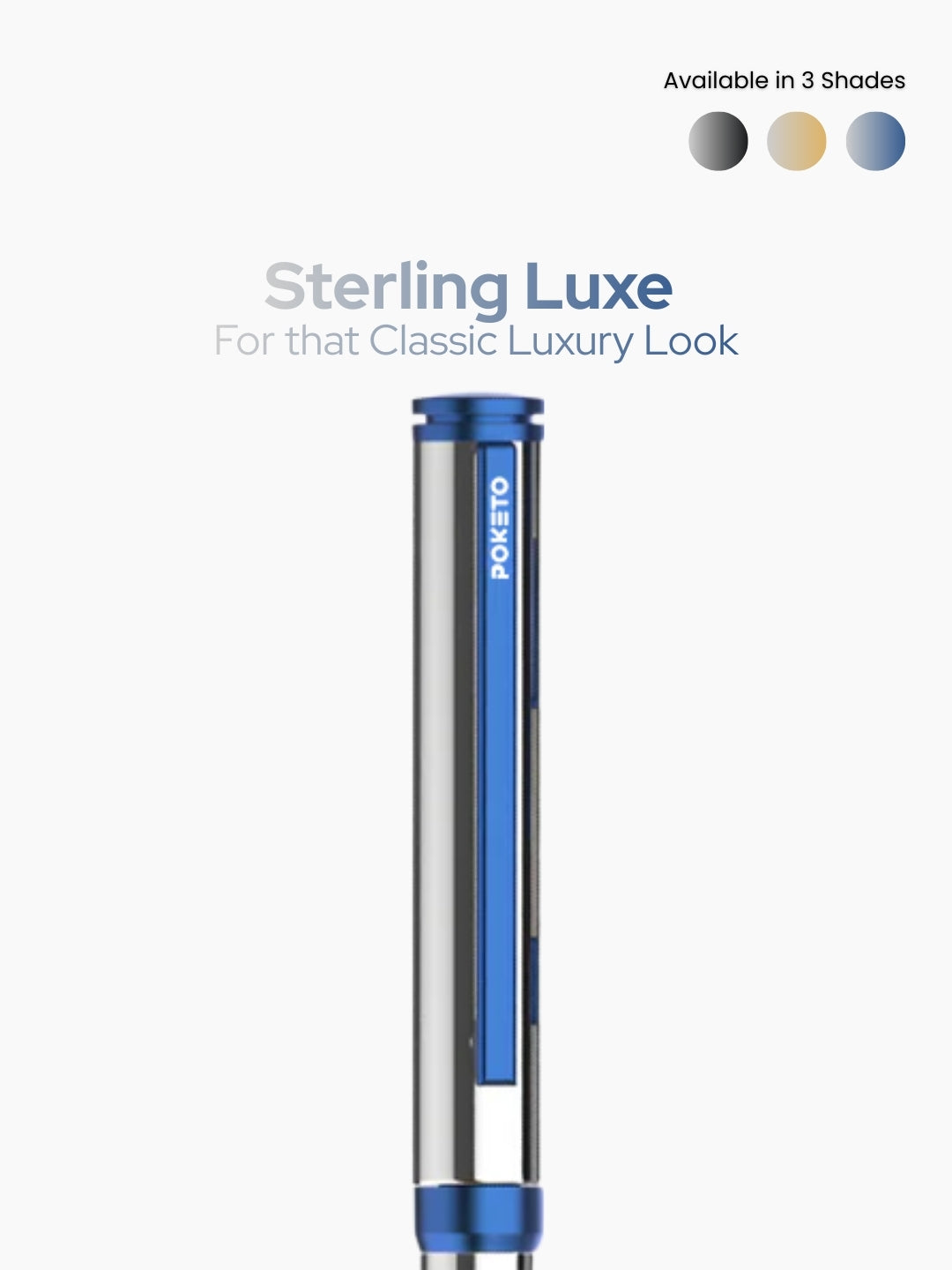 Sterling Viva Premium Metallic Plated Roller & Ball Pen Set – Jet Black