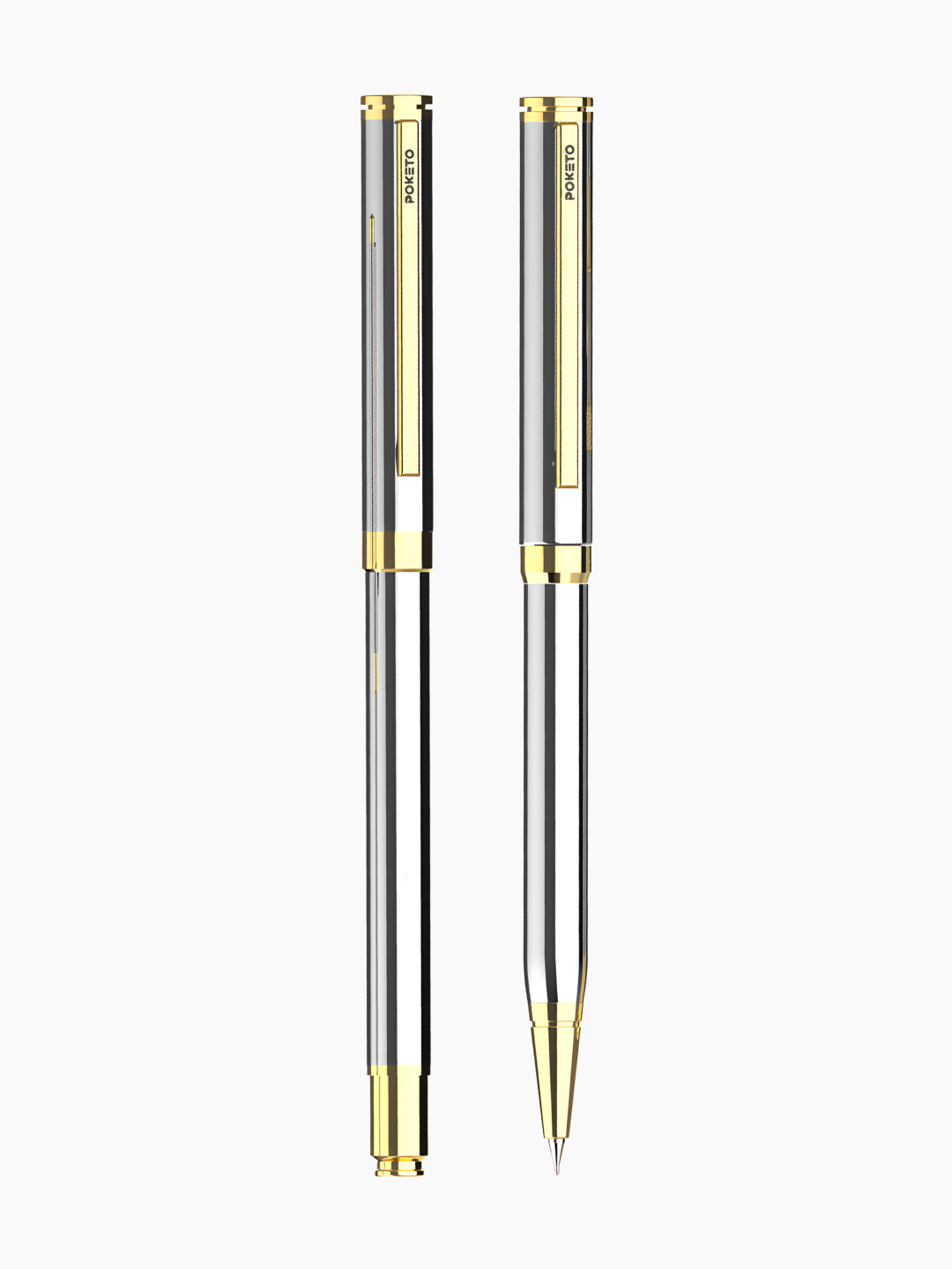 Sterling Viva Premium Metallic Plated Roller & Ball Pen Set – 24K Gold